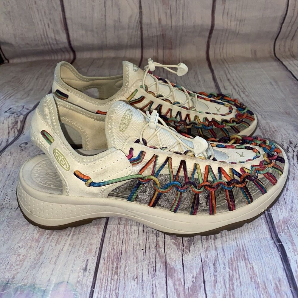 Keen Uneek Women's Sandals 9.5 Original Tie Dye Birch Rainbow Trail Shoes